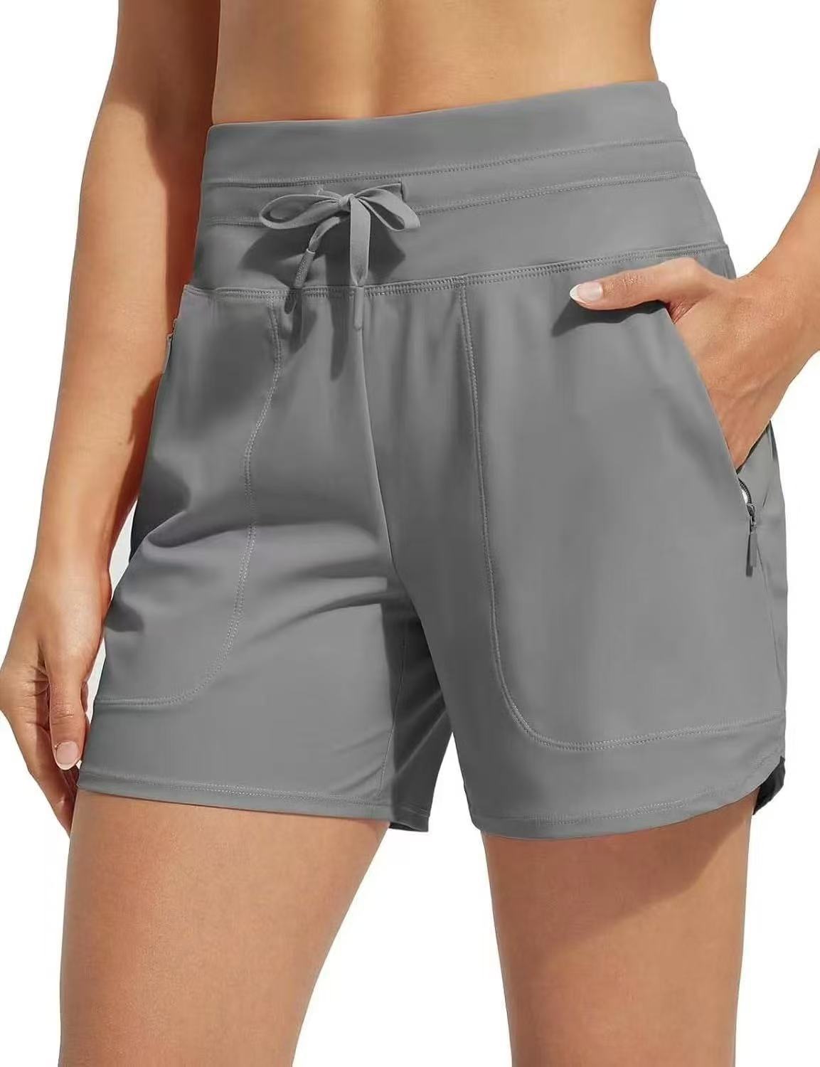 Woman's High Waist Yoga Loose Leisure Sports Shorts