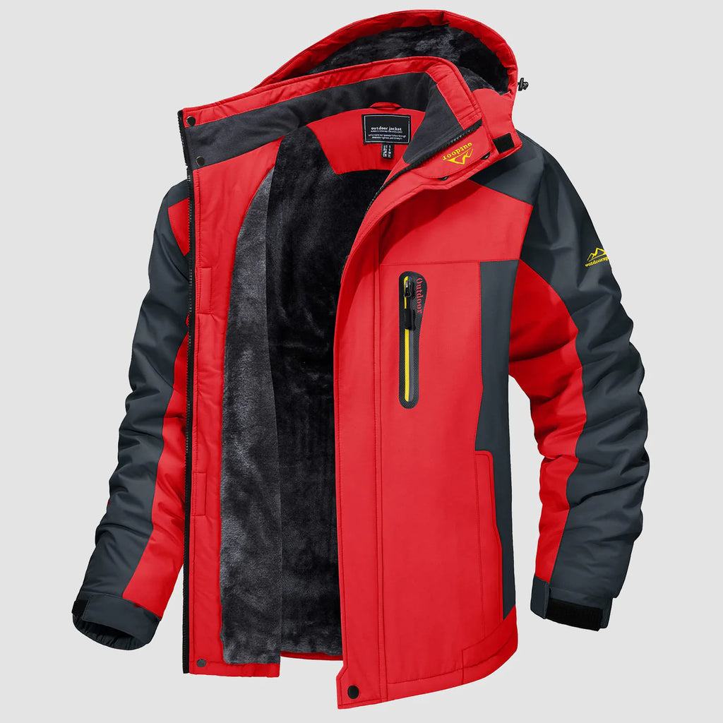 Men's Water-Resistant Fleece Lined Warm Winter Jacket