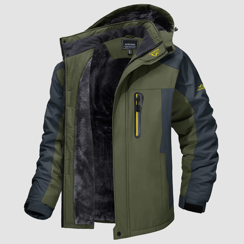 Men's Water-Resistant Fleece Lined Warm Winter Jacket