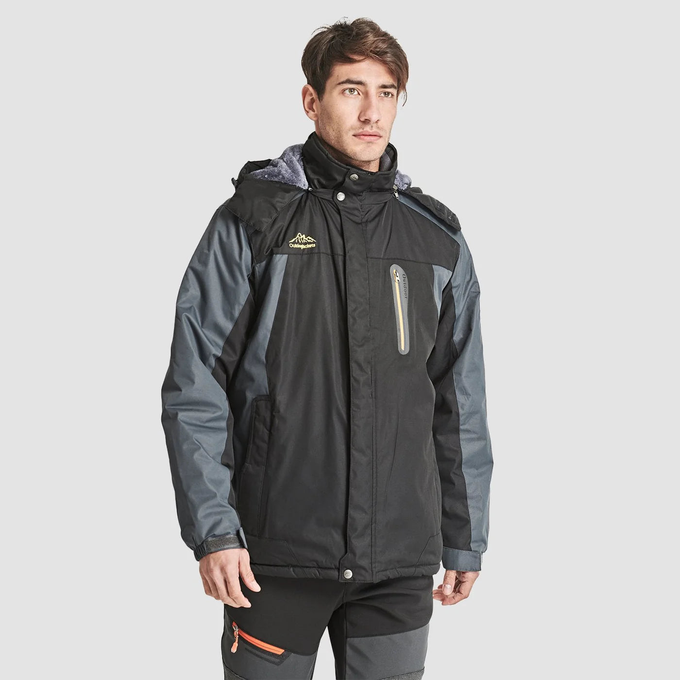 Men's Water-Resistant Fleece Lined Warm Winter Jacket