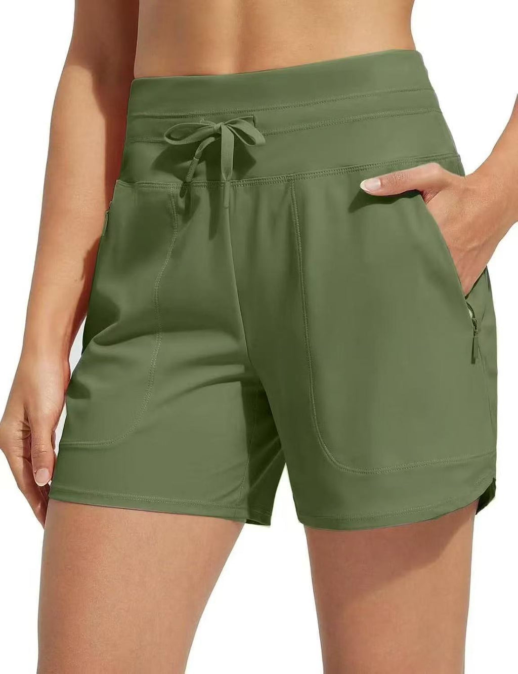 Woman's High Waist Yoga Loose Leisure Sports Shorts