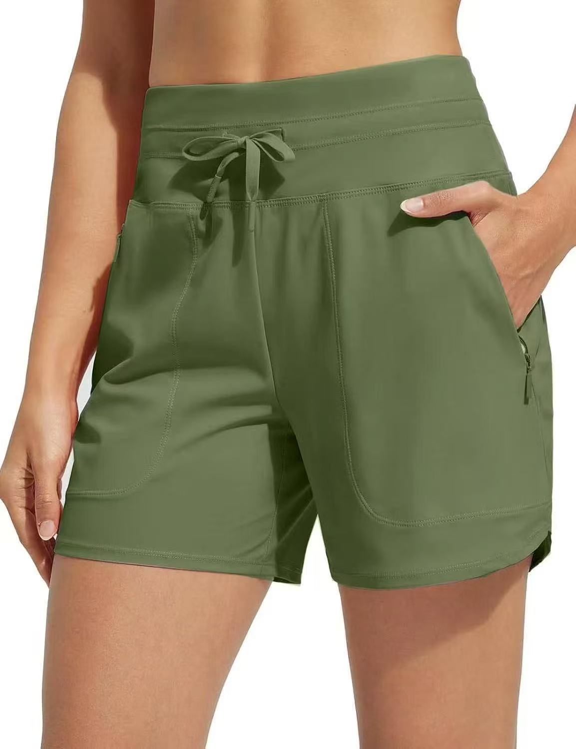 Woman's High Waist Yoga Loose Leisure Sports Shorts
