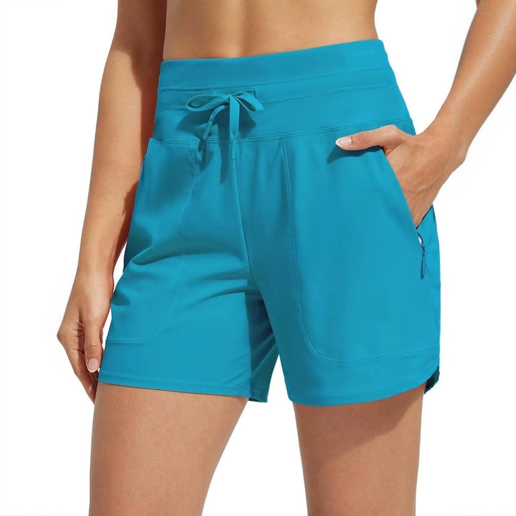 Woman's High Waist Yoga Loose Leisure Sports Shorts