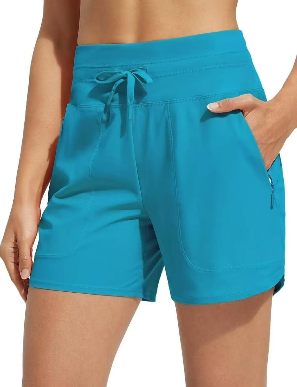 Woman's High Waist Yoga Loose Leisure Sports Shorts