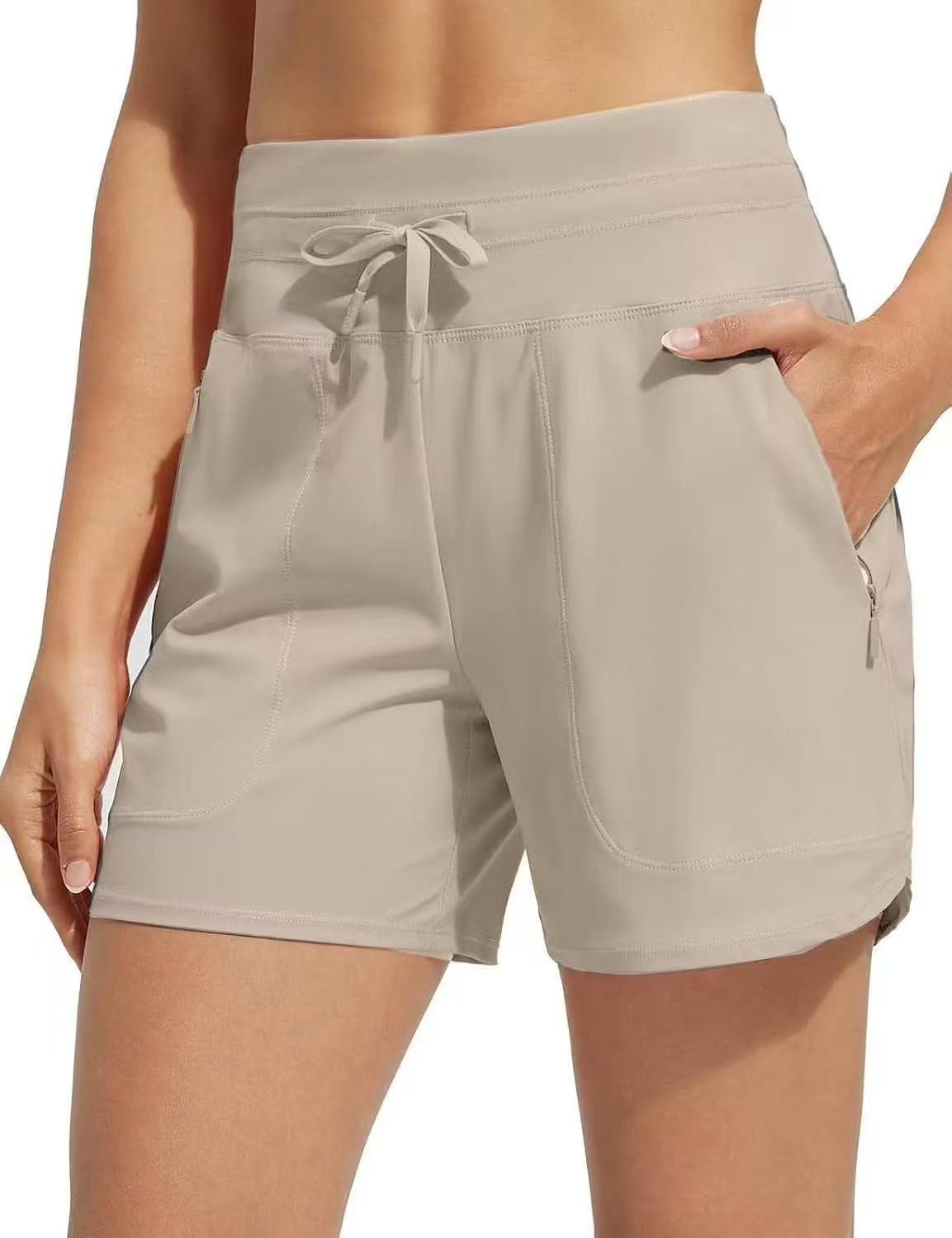 Woman's High Waist Yoga Loose Leisure Sports Shorts