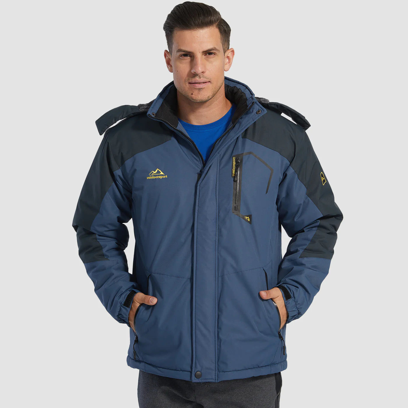 Men's Water-Repellent Fleece Lined Winter Ski Jacket