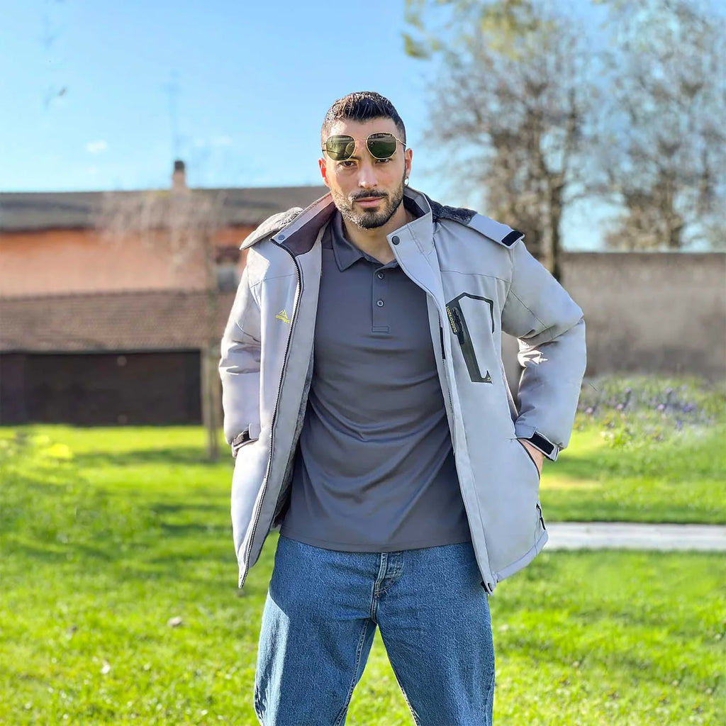 Men's Water-Repellent Fleece Lined Winter Ski Jacket