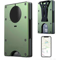 Smart Metal Wallet Built-in Find My Tracker (iOS Only), RFID-Blocking Metal Design, Holds 12 Cards & Removable Cash Clip