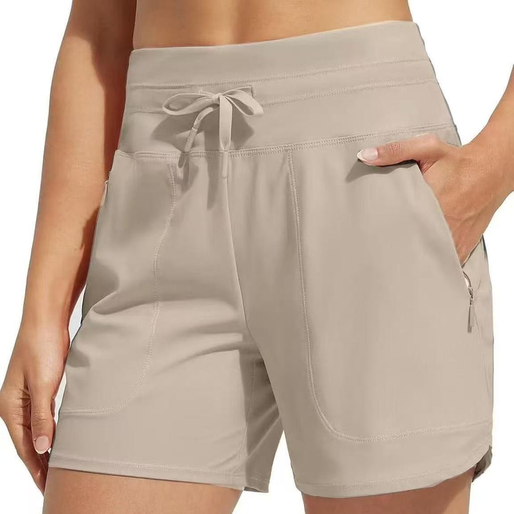Woman's High Waist Yoga Loose Leisure Sports Shorts
