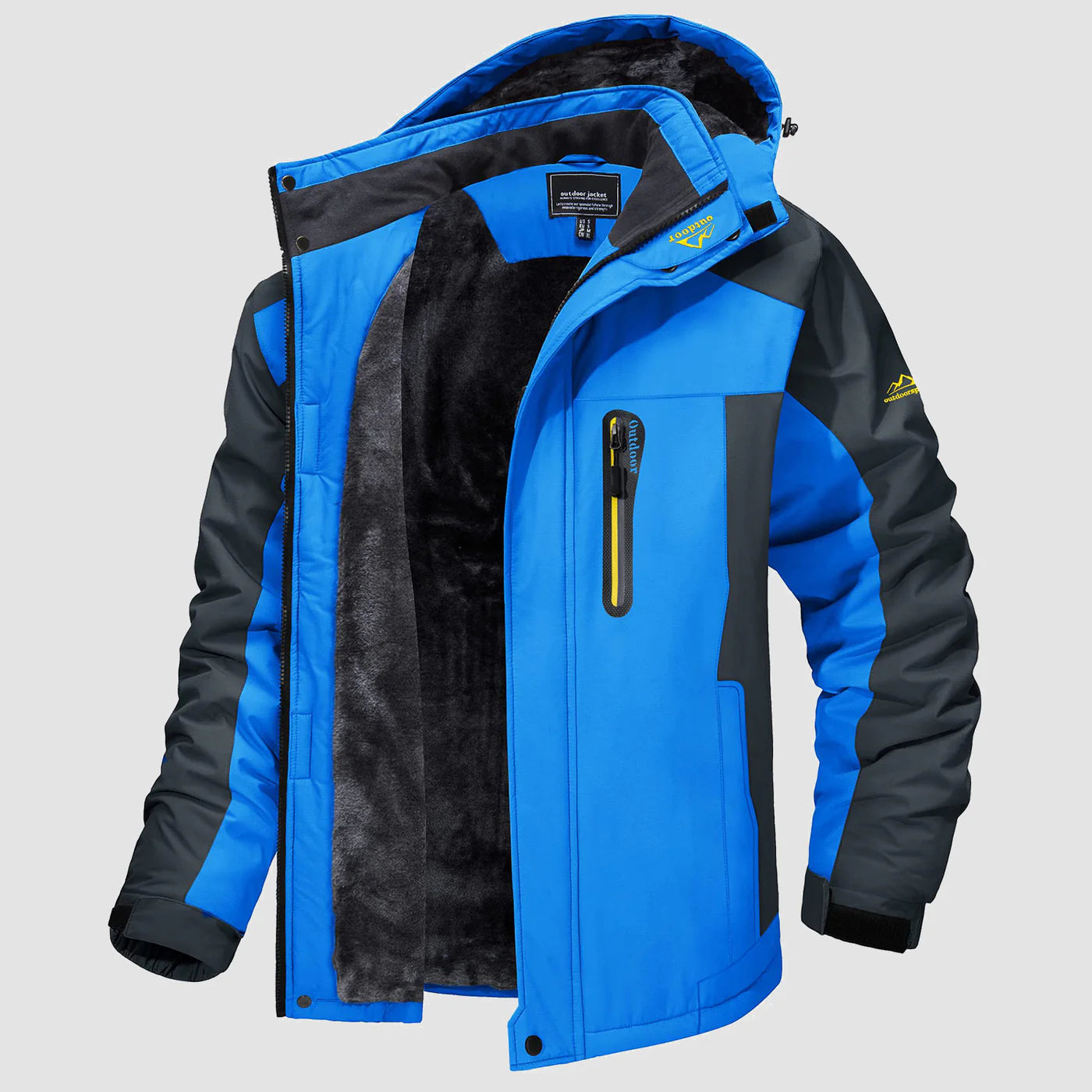 Men's Water-Resistant Fleece Lined Warm Winter Jacket