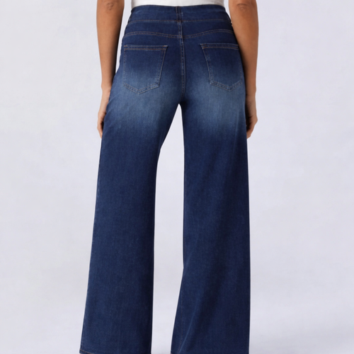 High-waisted Jeans Women Vintage Wash Loose Wide-leg Pants