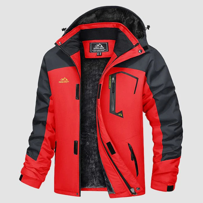 Men's Water-Repellent Fleece Lined Winter Ski Jacket